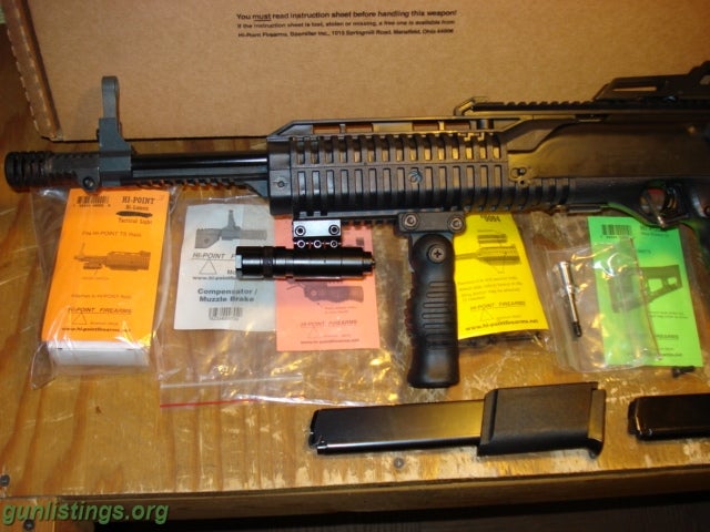 Rifles FS: Hi-Point 995 TS 9MM Carbine With Many Extras