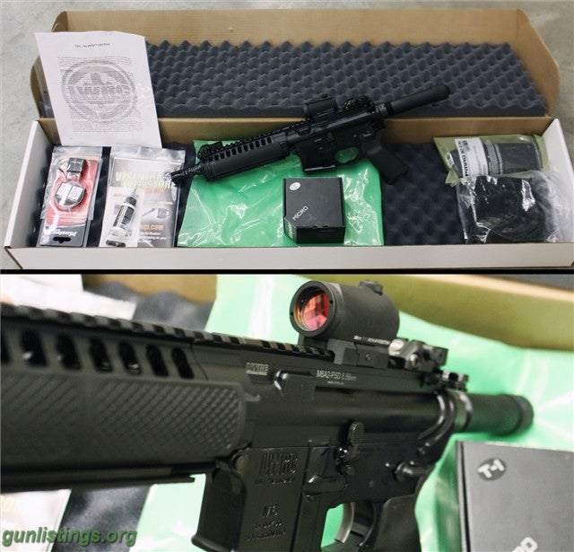 Gunlistings.org - Rifles LWRC PSD Pistol AR15 With Aimpoint T-1 Red Dot