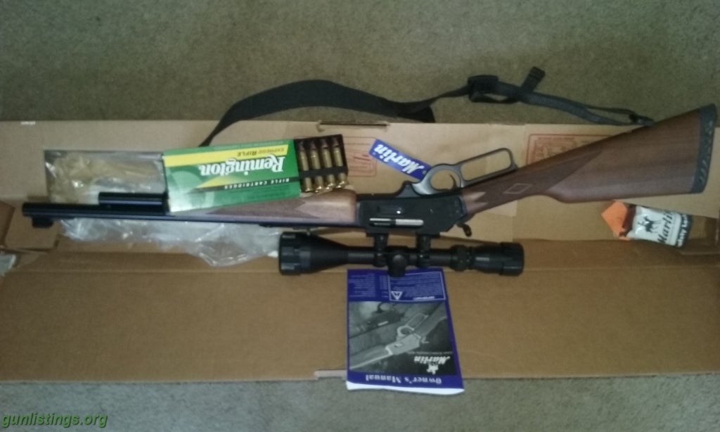 Rifles New Unfired Marlin 45-70 Govt. W/ New Scope, Sling And