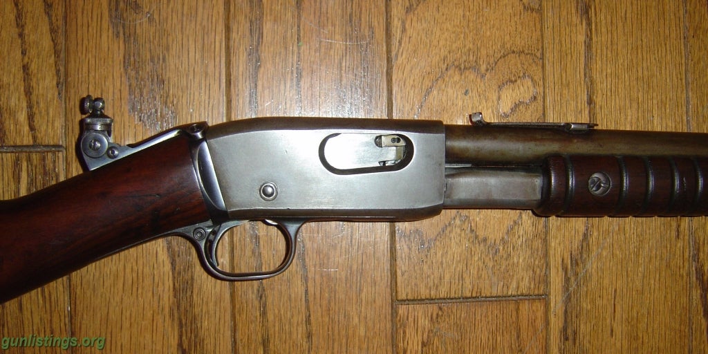 Rifles Remington Model 12 .22 Pump With Peep Sight