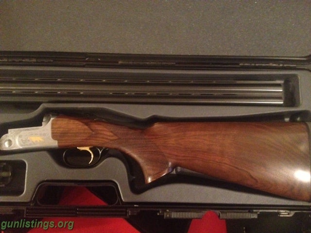 Shotguns Emilio Rizzini 12 GA O/U Gold Wing III Silver