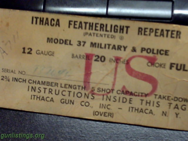 Shotguns ITHACA  37 MILITARY  SHOT GUN