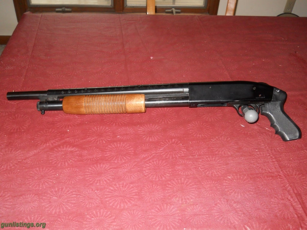 Gunlistings.org - Shotguns MOSSBERG 500A 18.5 12 GUAGE WITH PISTOL GRIP