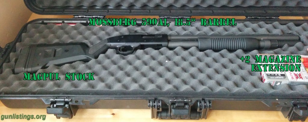 Shotguns MOSSBERG 590A1 + AMMO + CASE