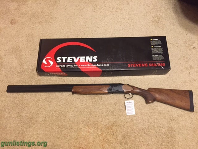 Shotguns Stevens 555 O/U 12 GA Shotgun