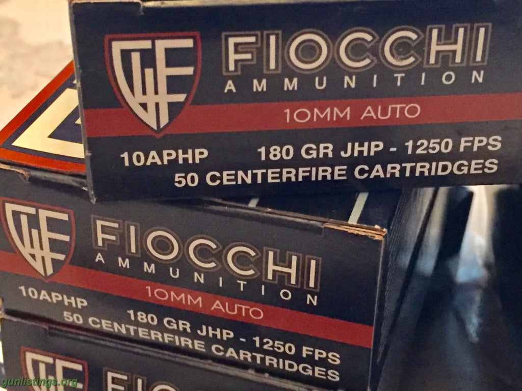 Ammo 10mm Ammunition 459 Rounds, Hot Fiocchi Hollow Points