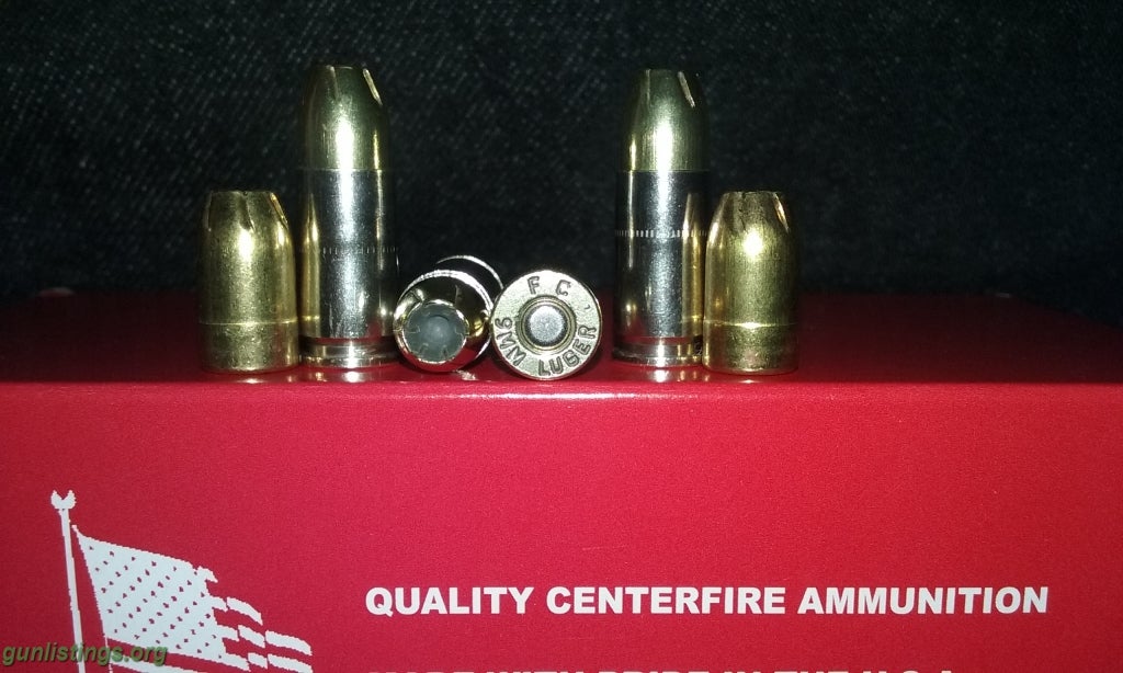 Ammo 9mm Luger / 9X19 Parabellum Ammo.