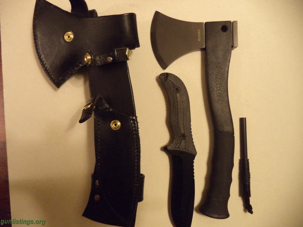 Collectibles Custom Schrade Hatchet/knife Combo