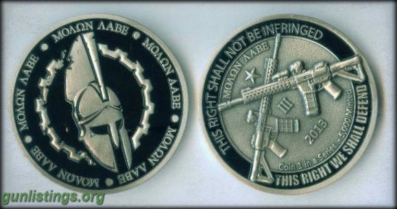 Misc Molon Labe Challenge Coins