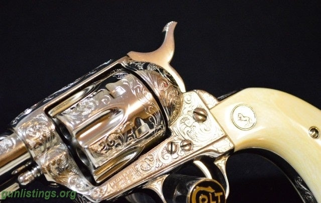 Gunlistings.org - Pistols 1883 Colt SAA Nickel Hand Engraved Single Action