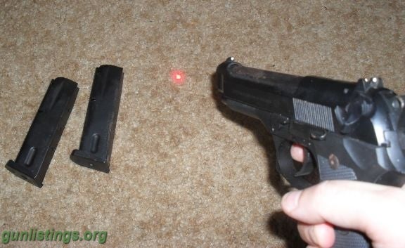 Pistols Beretta 92FS 9mm Pistol W/Laser