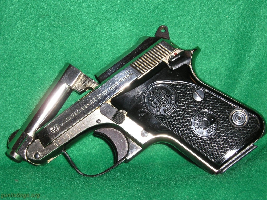 Pistols BERETTA 950 BS NICKEL,,N.I.B.