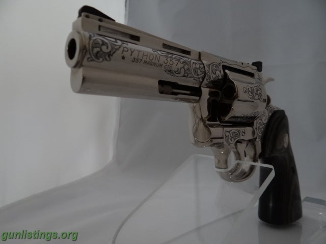 Pistols Colt Python Engraved Legendary Revolver