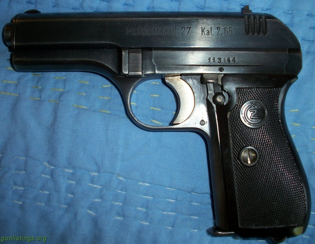 Pistols Early CZ Model 27 Nazi Marked.