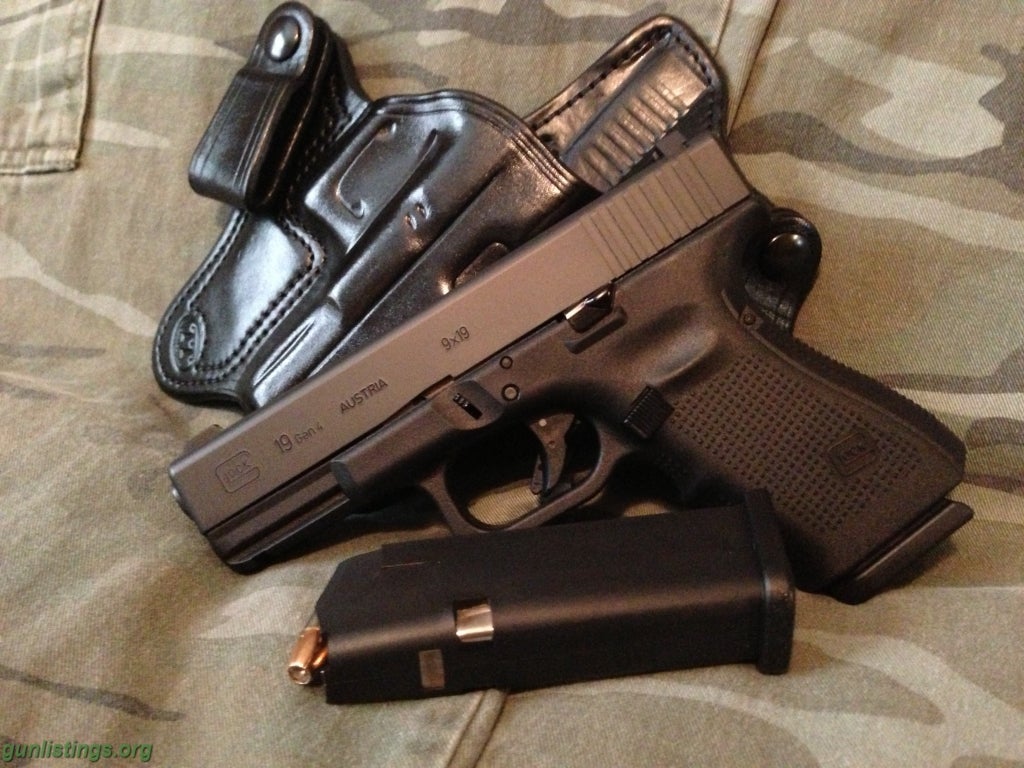 Pistols Glock 19 Gen4 With Meprolight Night Sights - LIKE NEW