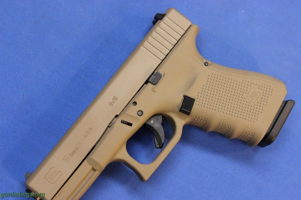 Pistols Glock 19 Gen 4 Magpul Fde Cerakote 9mm