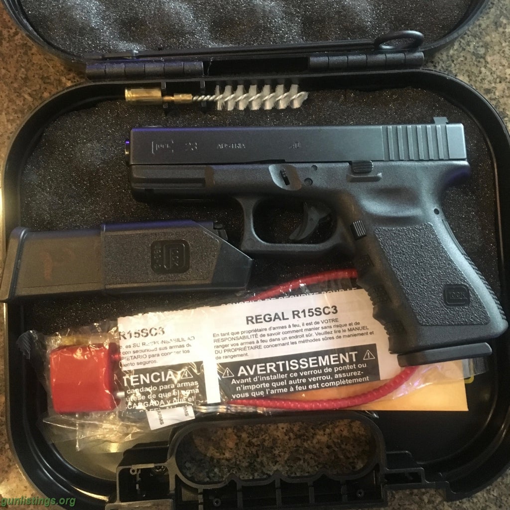 Pistols Glock 23 Gen-3 W/ 3.5# Ghost Trigger And N/S