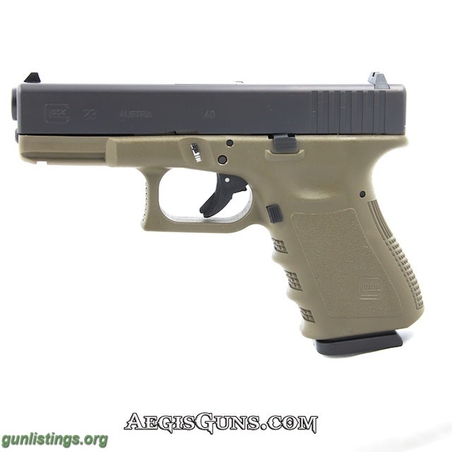 Pistols GLOCK 23 OD GREEN 40SW