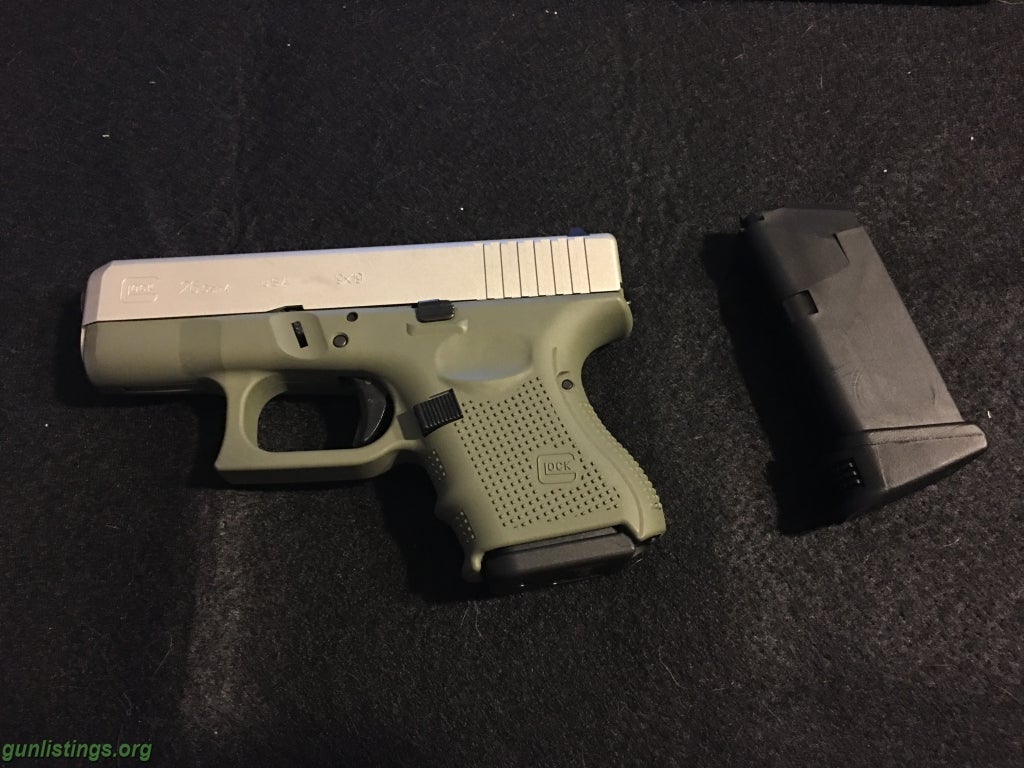 Pistols Glock 26 Gen 4 (cerakote Green/titanium)