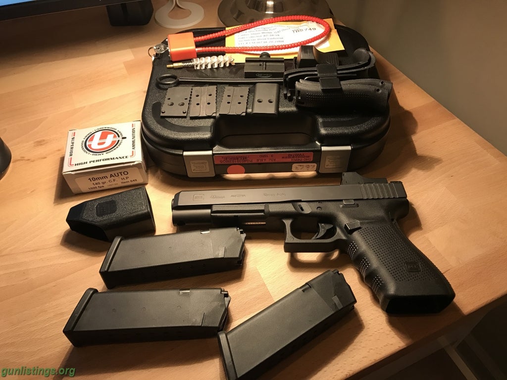 Pistols Glock 40 Long Slide MOS 10mm Gen4 With Red Dot