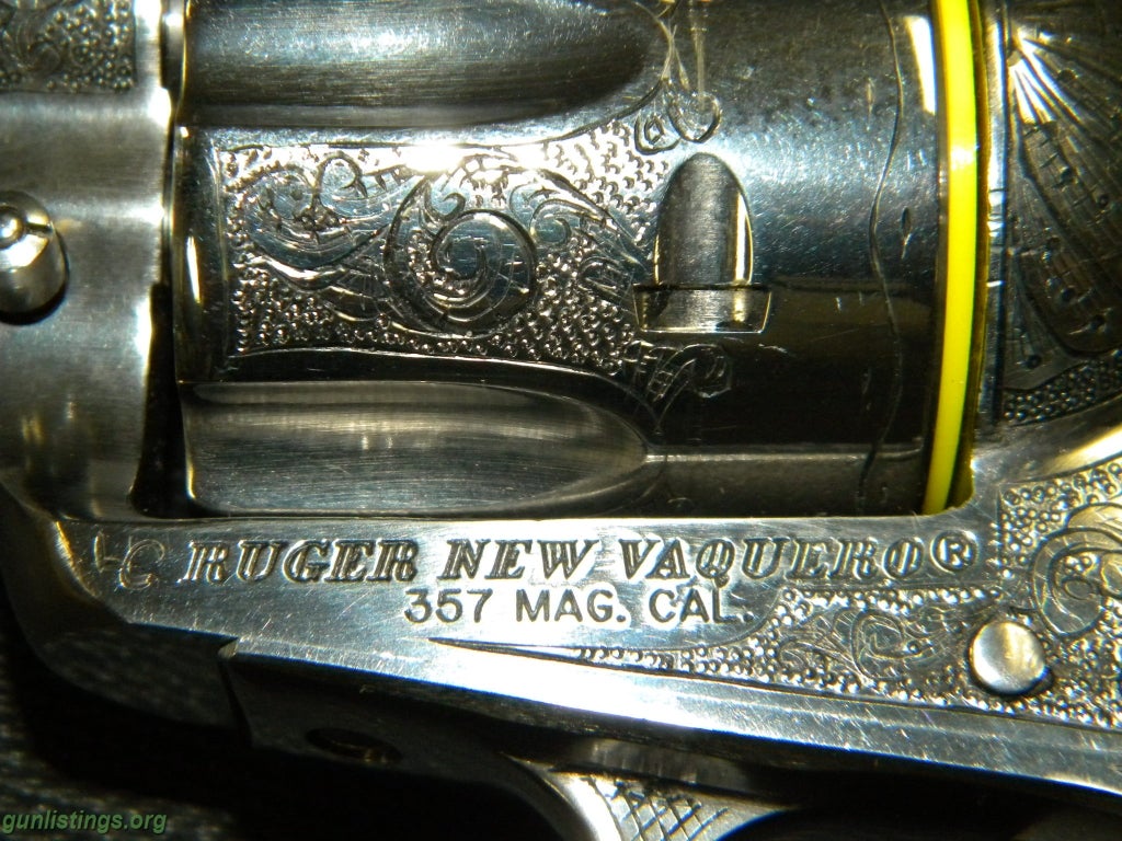 Pistols Hand Engraved Ruger New Vaquero .357 Magnum