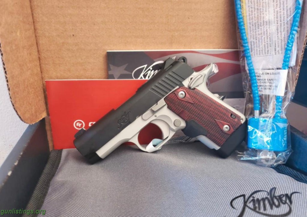 Pistols KIMBER MICRO 9 TWO TONE LASER GRIP 9MM 3.15