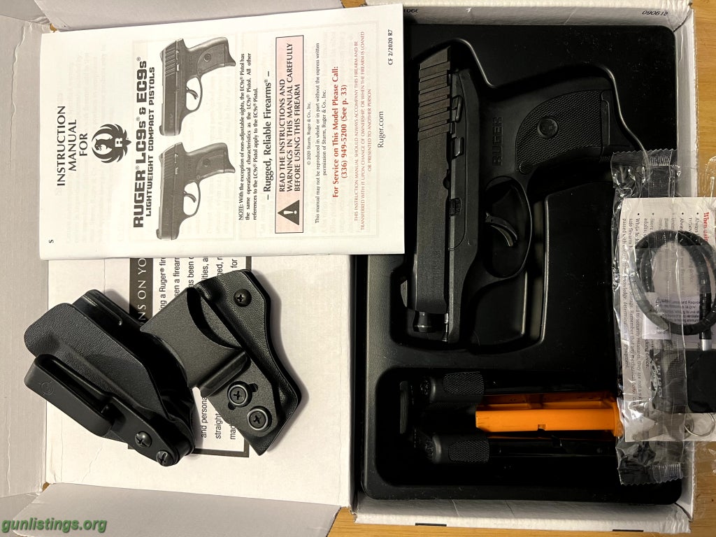 Pistols Ruger EC9s 9mm 3283 Complete Kit EDC Ready!