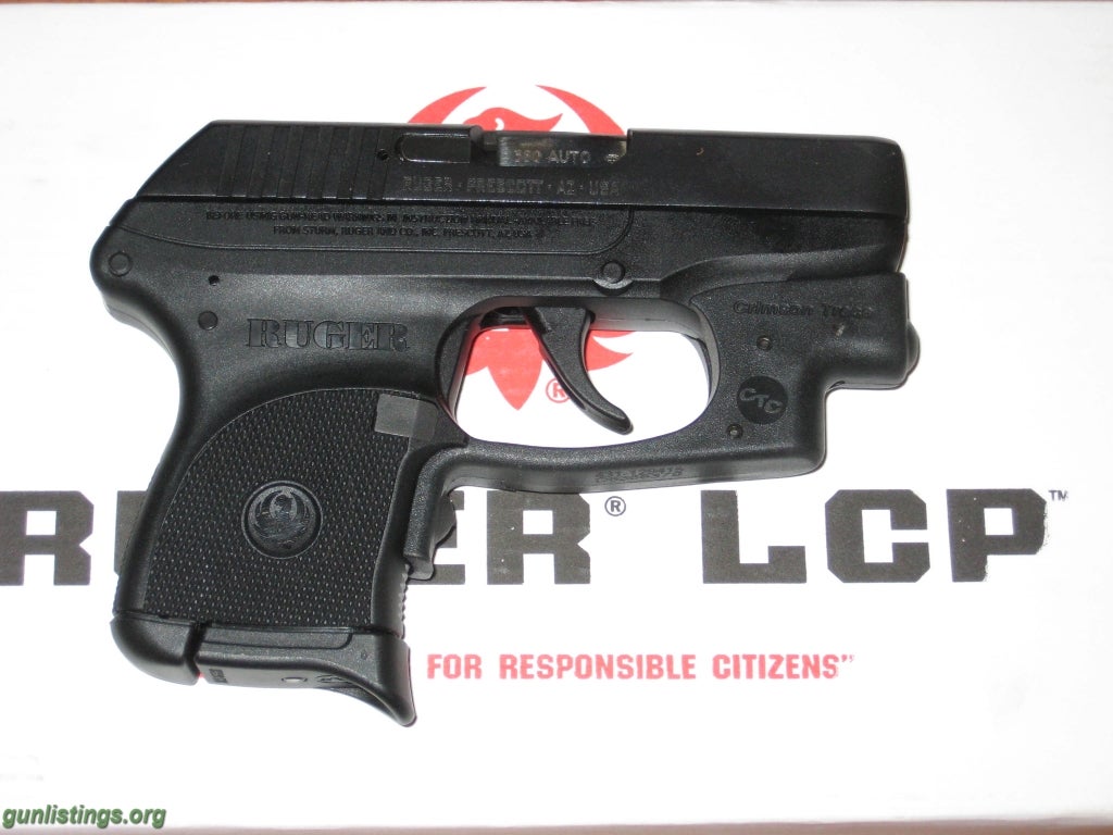 Pistols Ruger LCP .380 Crimson Trace Laser W/ 2 Holsters