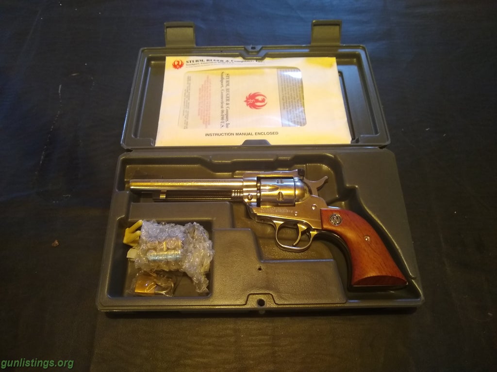 Pistols Ruger Single Six Stainless 22lr/.22mag Revolver