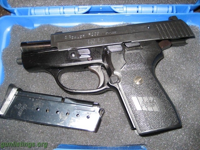 Pistols Sig Sauer P239 .40 Caliber With Stainless Slide And Nig