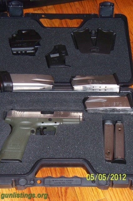 Pistols Springfield Armory XD45 OD Green/SS With 6 Mags