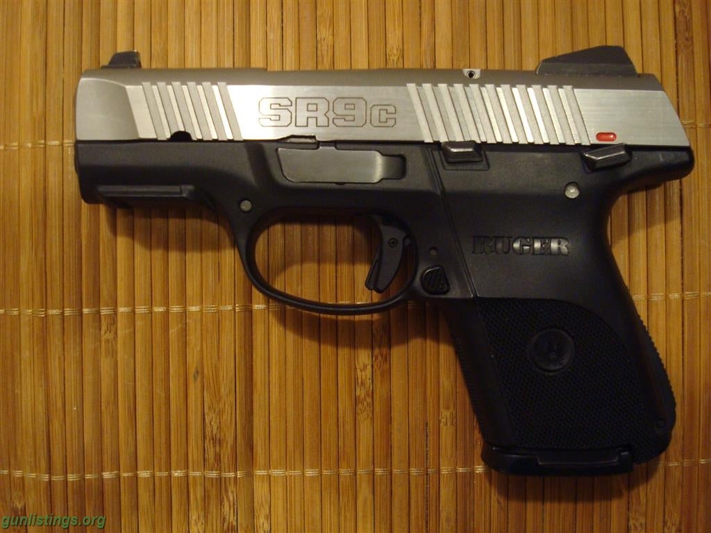 Pistols Stainless Ruger SR9c With Meprolight Night Sights