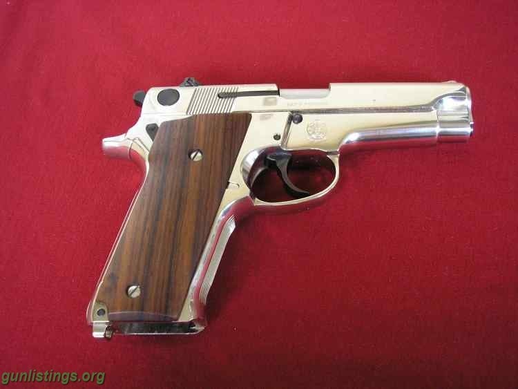 Pistols S&W 1911 Style 9mm Nickel Pistol