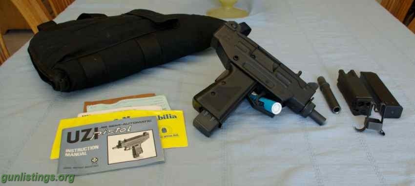 Pistols UZI Pistol .45 ACP With 9mm Conversion Kit