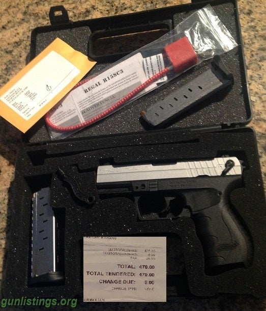 Pistols Walther PKN 380 Nickel Smith Wesson Like New W Case