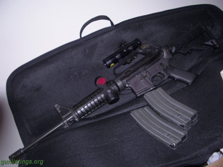 Rifles COLT AR15 A2 Gov't Carbine And Colt 3x20 Scope