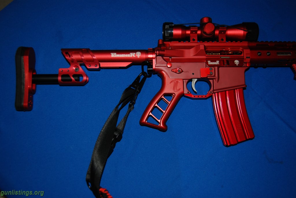 Rifles Custom AR 15 Red Anodized / Showcase