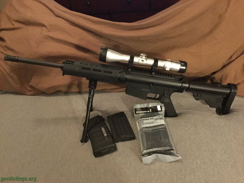 Rifles DMPS AR-10 With Bushnell 3500 Silver Elite Scope