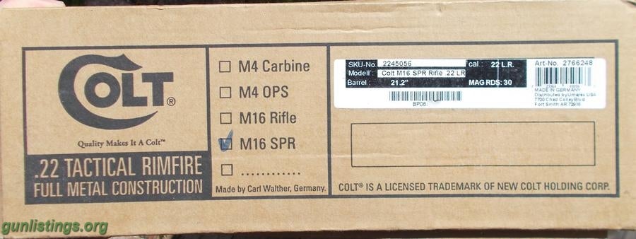 Rifles For Sale - Colt -- M16 SPR Rifle .22 LR Quad Rail /BUIS