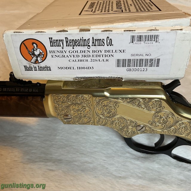 Gunlistings.org - Rifles Henry Golden Boy .22 Deluxe Collectors,rare