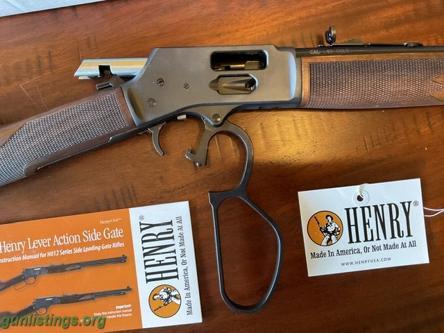 Rifles HENRY LARGE LOOP SIDE GATE .45 COLT â€¦NIB