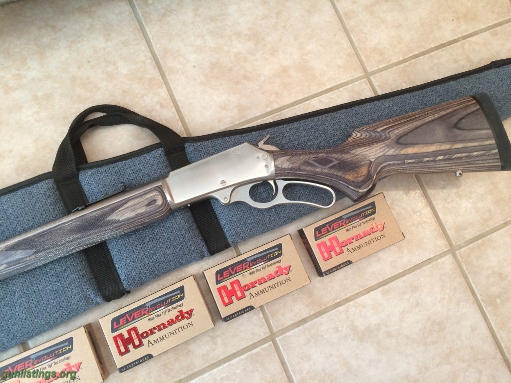 Rifles Marlin JM 308 MXLR Stainless Lever Action Rifle W/ Ammo