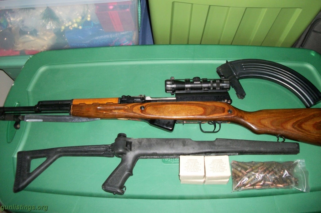 Rifles Russian Sks Wscope Xtra Stock