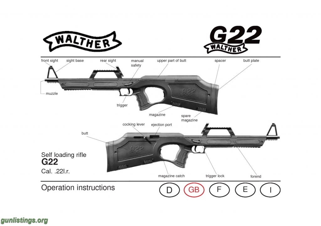 Rifles WTB: Walther G22