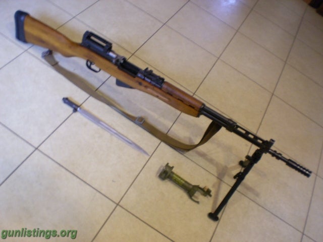 Rifles Yugo SKS W/bipod, Bayonet.