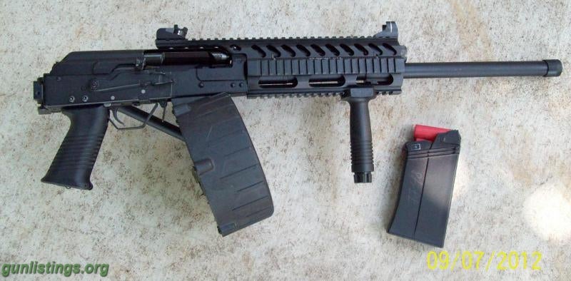 Shotguns Saiga 12 AK 47 Shotgun Converted Quad Rail